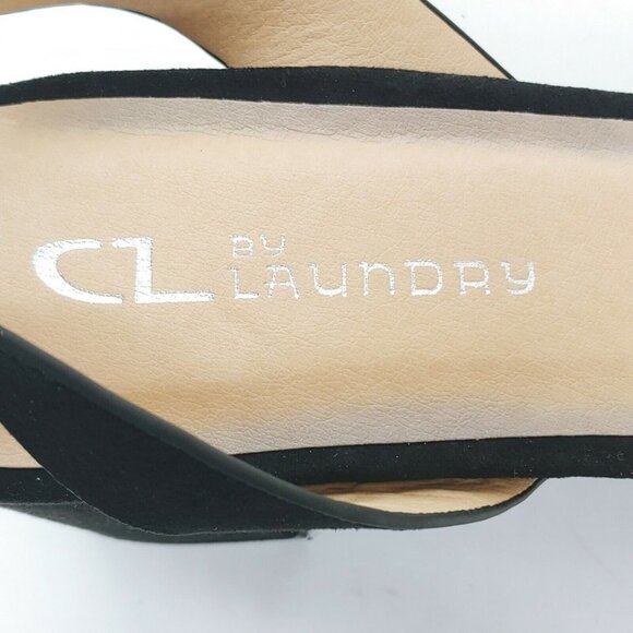Chinese Laundry Womens Rosie Scalloped Open Toe Slingback Pumps Black 8.5 New - Picture 9 of 10